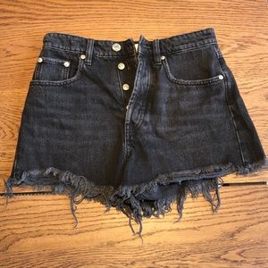 Zara black jean shorts